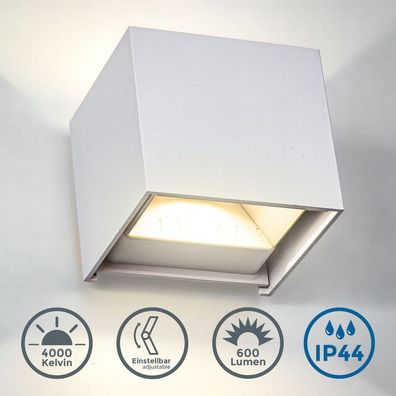 LED Außen-Wandleuchte IP44 Wand-Spot Bad Fassaden-Lampe Strahler Up-Down-Leuchte