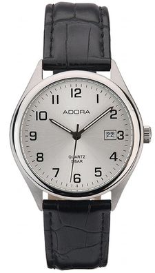 Adora | Herren Armbanduhr Analog Datumsanzeige Lederband | Ø 37mm