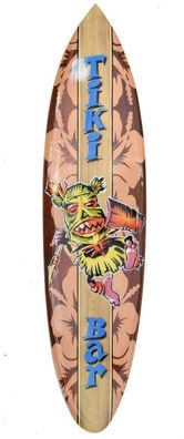 Deko Surfboard 100cm Tiki Bar Tribal Surfbrett aus Holz Hawaii Maui Oahu Stil