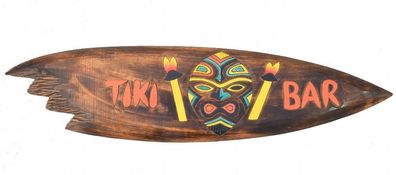 Tiki Bar Deko Surfboard 100cm Tribal Deko Surfbrett aus Holz Hawaii Maui Kauai Style