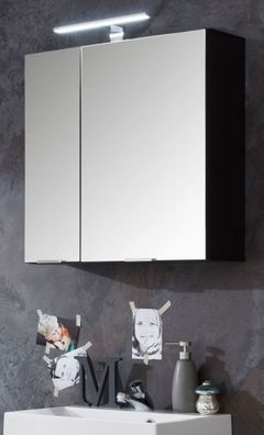 Spiegelschrank Graphit grau Bad Spiegel Schrank Badezimmer Concept1 60 cm
