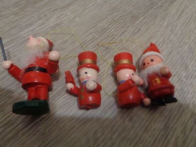 Baumbehang -4 Figuren / Weihnachtsmann