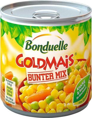 Bonduelle Goldmais Bunter Mix mit Möhrchen und Erbsen 400g 6er Pack