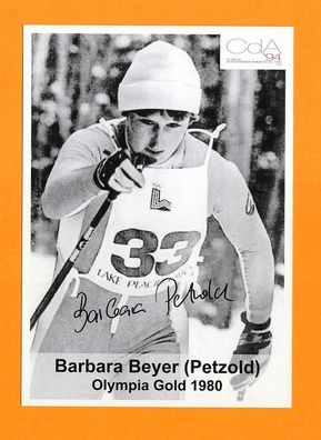 Barbara Beyer (Petzold)-Olympia Gold 1980 - persönlich signiert