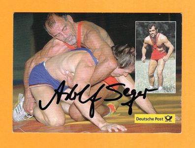 Adolf Seger (Ringerweltmeister 1975-1977) - - persönlich signiert