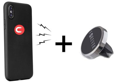 Silikon Hülle Cover Ultra Slim Magnet Case iPhone Samsung Huawei + KFZ Halterung