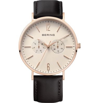 Bering Unisex Uhr Armbanduhr Ultra Slim - 14240-664 Leder