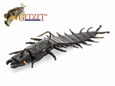 2.8" Gitzit Hellgrammite 7,2 cm mit Haken 3 Stk Creature Baits Barsch Forelle