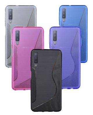 Handyhülle Samsung Galaxy A7 2018 Silikon Hülle Schutzhülle TPU Case Cover