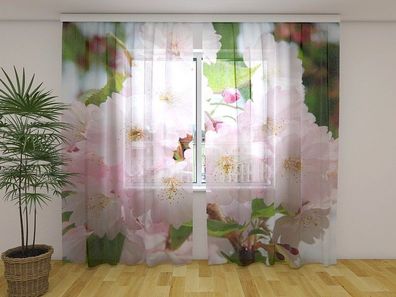 Gardinen aus Chiffon "Frühlingsaroma" Vorhang mit 3D Fotodruck, Maßanfertigung