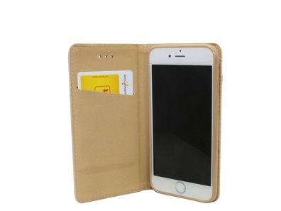 Apple iPhone 7 Tasche Gold Handyhülle Schutzhülle Flip Case Cover Etui Hülle
