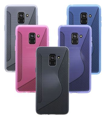 Handyhülle Samsung Galaxy A8 Plus 2018 Silikon Hülle Schutzhülle Case Cover