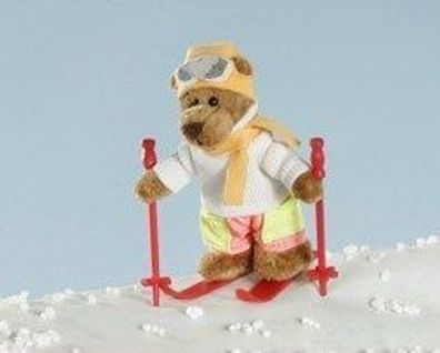 LEVUVU Stehbär "Skifahrer" Teddybär hellbraun 14 cm