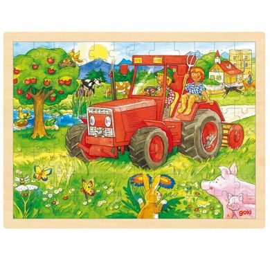 Goki Einlegepuzzle Traktor