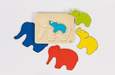 Goki Holzschichtenpuzzle - Elefanten