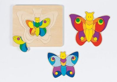 Goki Holzschichtenpuzzle - Schmetterling