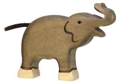 Holztiger - "Abenteuer Wildnis" Elefant klein, Rüssel hoch
