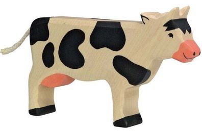 Holztiger - "Auf dem Bauernhof" Kuh schwarz, stehend