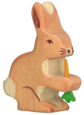 Holztiger - "Wald und Wiese" Hase mit Karotte