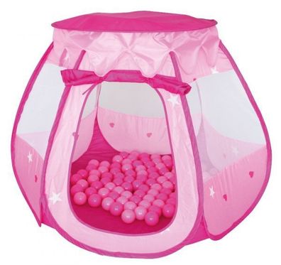 Ballspielzelt - Zelt "Bella" inkl. 100 rosa Spielbälle Geschenkbox
