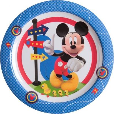 Kinderteller flach Mickey Mouse "Rally" mit breitem Rand