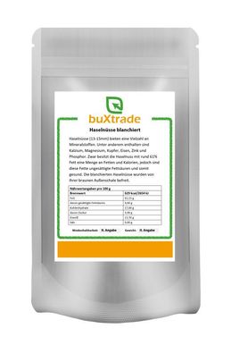 Haselnüsse blanchiert 20 kg