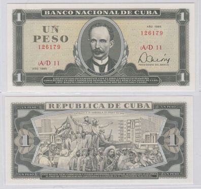 1 Peso Banknoten Cuba Kuba 1985 kassenfrisch UNC (138383)