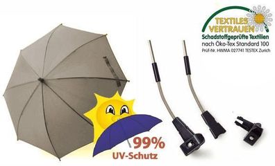 reer Sonnenschirm de Luxe mit UV-Schutz 50+ - grau