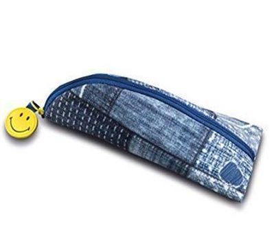 Nici Dreieck-Mäppchen Jeans mit Smiley Patch