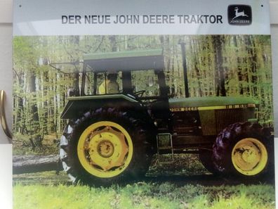 Der neue John Deere Traktor - Blechschild