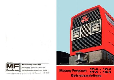 Betriebsanleitung Massey Ferguson MF 154,174,184,194