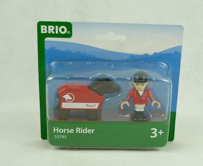 Brio 33793 Pferd mit Reiter Horse Rider f�r Holzeisenbahn Spielset