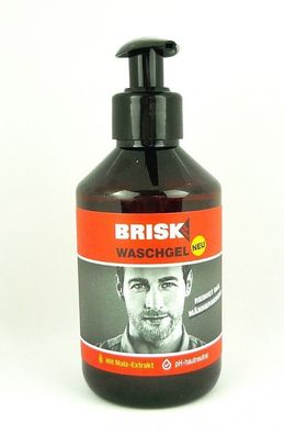 Brisk Waschgel mit Malz-Extrakt reinigt das M?nnergesicht pH-hautneutral 250ml