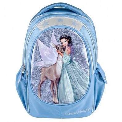 Schulranzen Miss Melody Schulrucksack Streichpailletten Pferd Blau Ranzen 7726