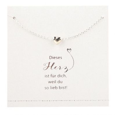 Halskette mit Herz-Anh„nger ... weil du so lieb bist... Depesche 8699