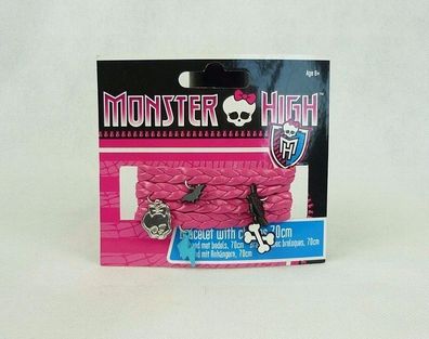 Monster High Armband mit Anh„ngern 70cm Pink Bracelet MHXX.002 Wickelarmband