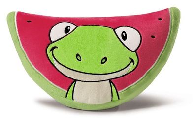 Nici 39586 Kissen Wassermelone mit Frosch Kolja Pl�sch Pillow 35 x 20 x 6 cm