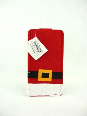 Smartphoneh�lle Nikolaus Filz 6,7 x 13,8 cm Handyh�lle Schutzh�lle Weihnachten