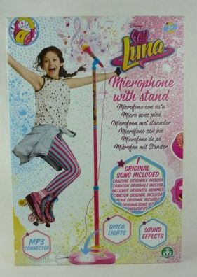 Soy Luna Mikrofon mit St„nder inklusive 1 Song MP3 Connector, Disco Licht