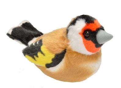 Stieglitz / europ. Goldfinch mit naturgetreuem Ton ca 16cm Pl�sch Wild Republic