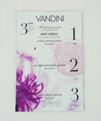 Vandini Bl�tenwasser Anti Stress - Beauty Ritual in 3 Schritten