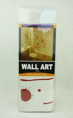 Wall Art Wandaufkleber "Blutiges Bad" Halloween Horror mit Blutspritzer