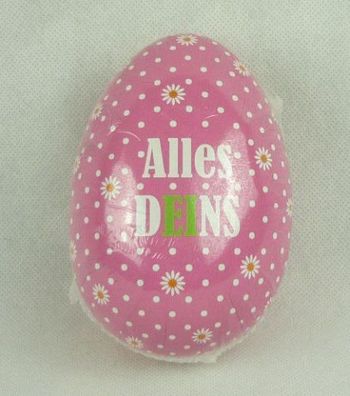 Oster-Ei zum selber bef?llen "Alles Deins" in Pink ca. 11cm