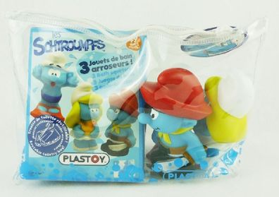 Plastoy Die Schl?mpfe Badespielzeug mit 3 Figuren Badespritzer 9m+