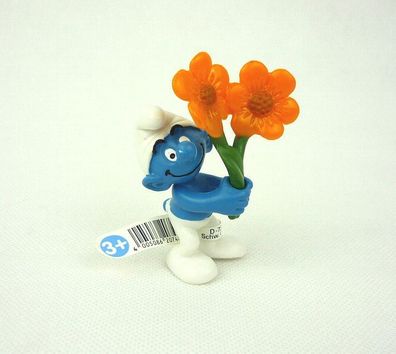 Schleich 20748 Schlumpf mit Blume "Dankesch”n" Schlumpf Smurf
