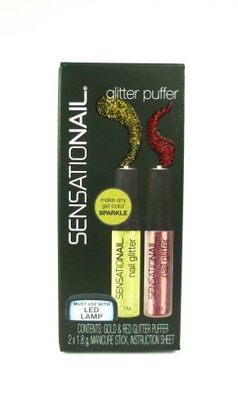 Sensationail Nail Glitter Puffer Gold & Rot 71876 Glitzerpuder