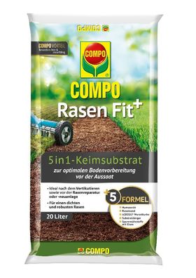 COMPO Rasen Fit+ - 5in1 Keimsubstrat, 20 Liter