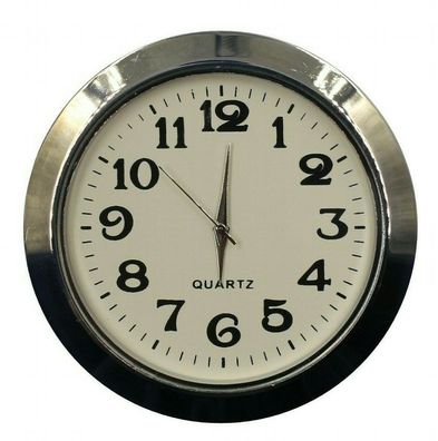 Einbau-Uhr Einsteckuhrwerk Einbauuhr Einsteckwerk Arabisch Ø 55 mm Silber Nr.30