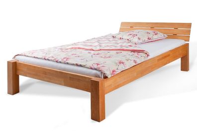 Bett Doppelbett Buche massiv geölt, Liegefläche 180 x 200 cm, Sonderaktion