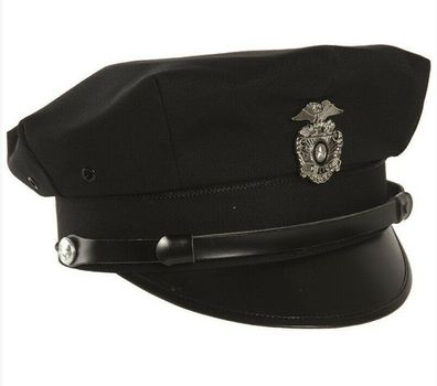 US Police Cap Schirmmütze Polizei Mütze Visor Cap schwarz